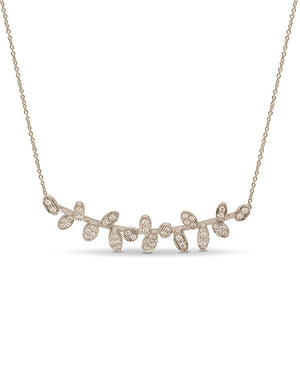 Diamond Leaf Pendant Necklace