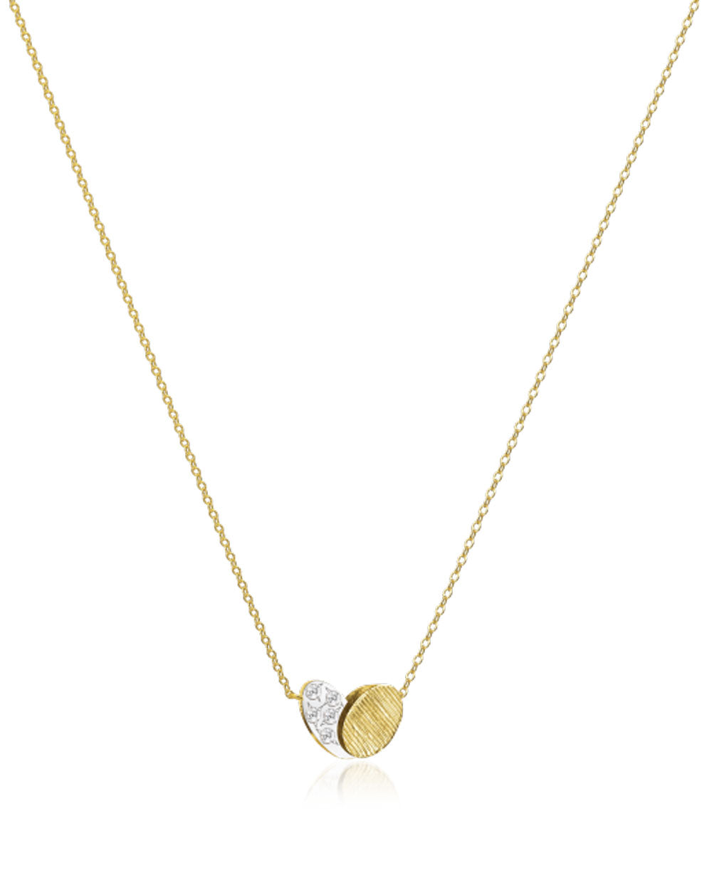 Yellow Gold Diamond Be Heart Necklace