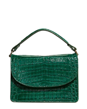 Valencia Leather Crocodile Top Handle Bag