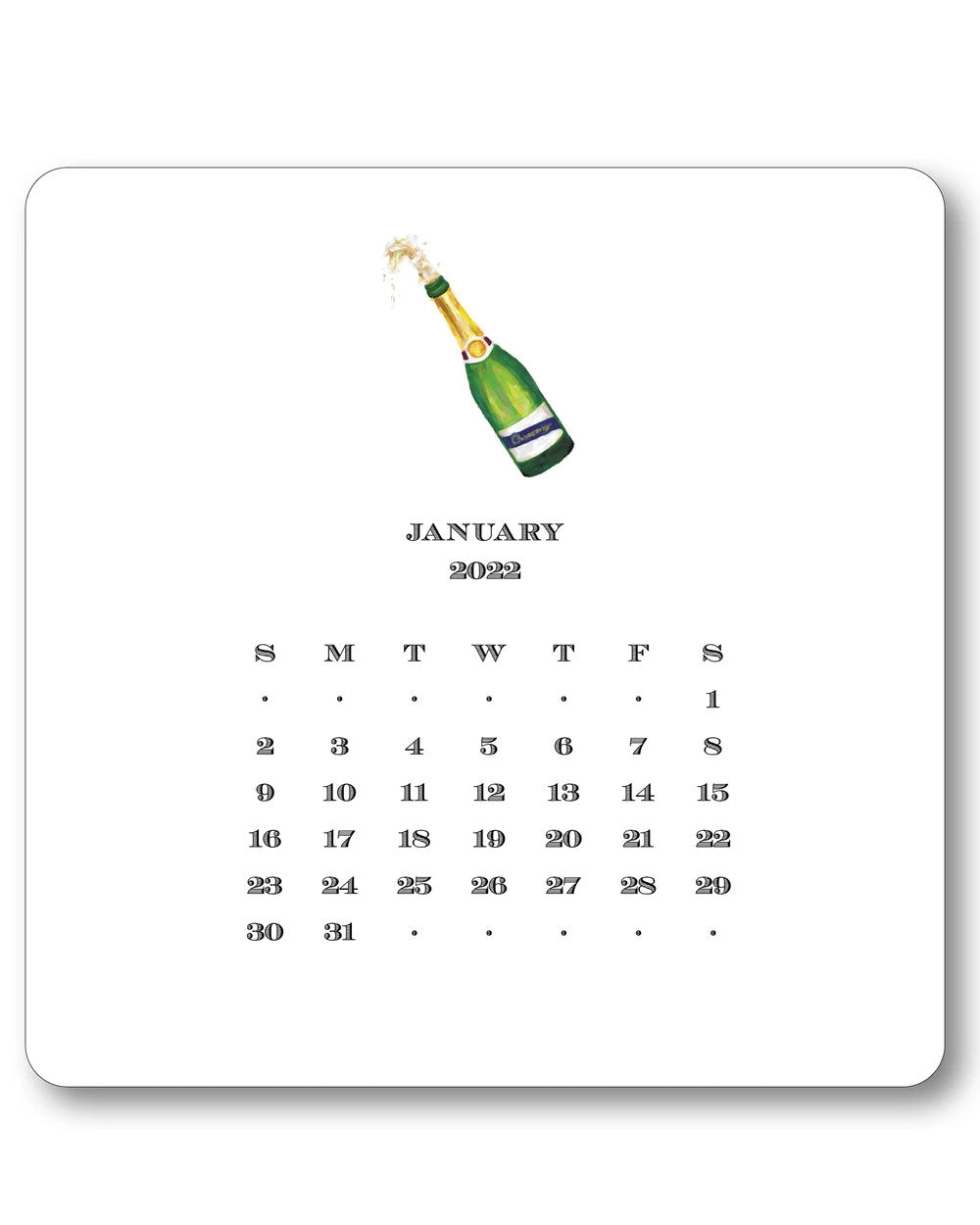 2022 Desk Calendar with Easel