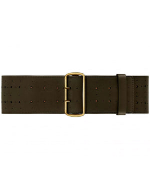 Le Celeste Smooth Leather Belt in Khaki