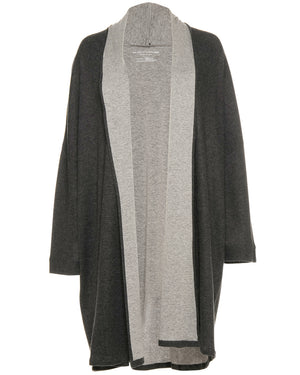 Anthracite Double Face Relaxed Cardigan