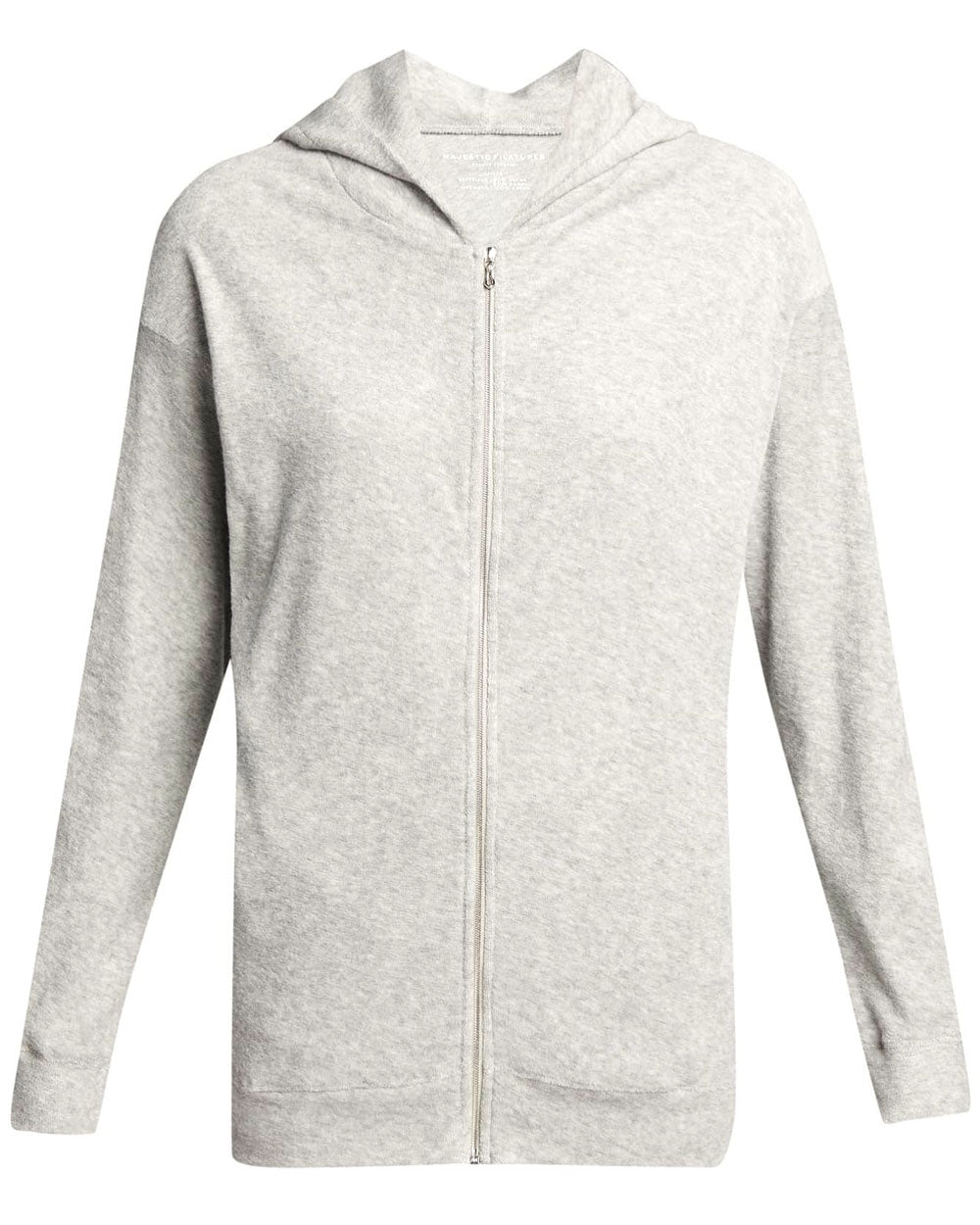 Grey French Terry Cloth Zip Jacket