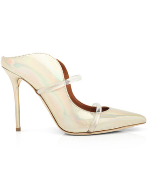 Maureen 100 Pump in Silver and Clear