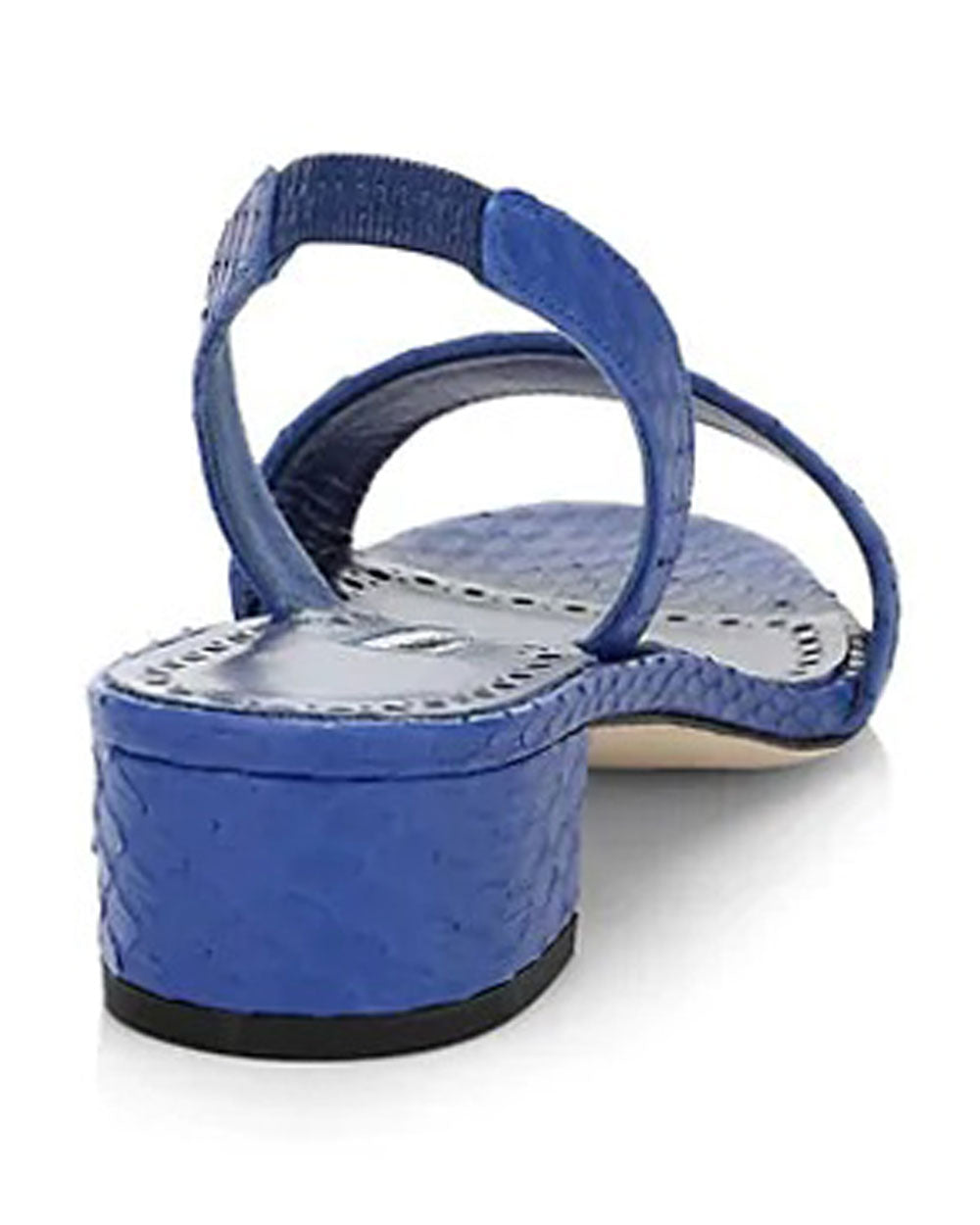 Patopia Blue Snakeskin Slingback Sandal