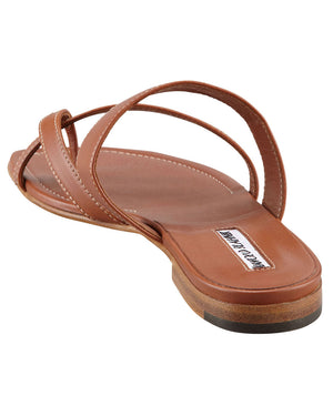 Susa Medium Brown Flat Sandal