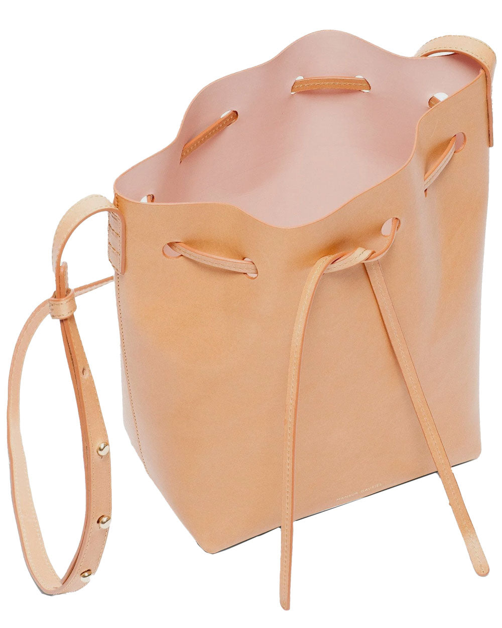 Mini Bucket Bag in Cammello Rosa