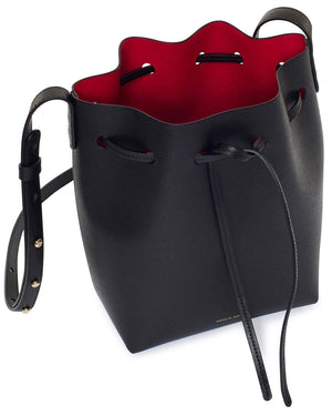 Mini Bucket Bag in Black Flamma