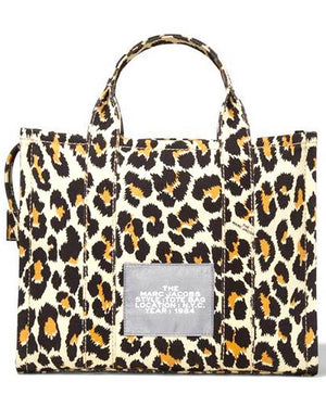 The Small Traveler Tote in Natural Leopard