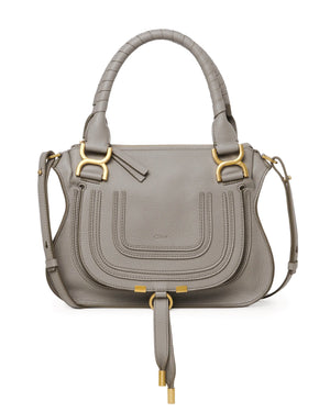 Marcie Small Double Carry Satchel in Cashmere Grey