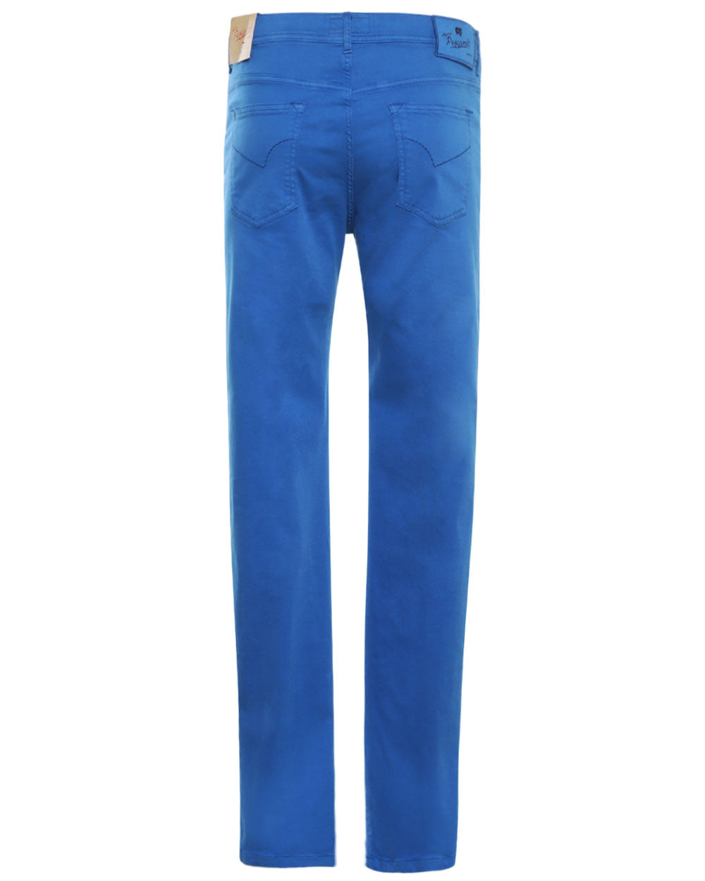 Cotton Blend Stretch Denim Pant in Bright Blue