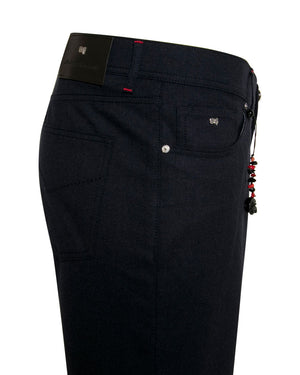 Navy Melange 5 Pocket Trouser