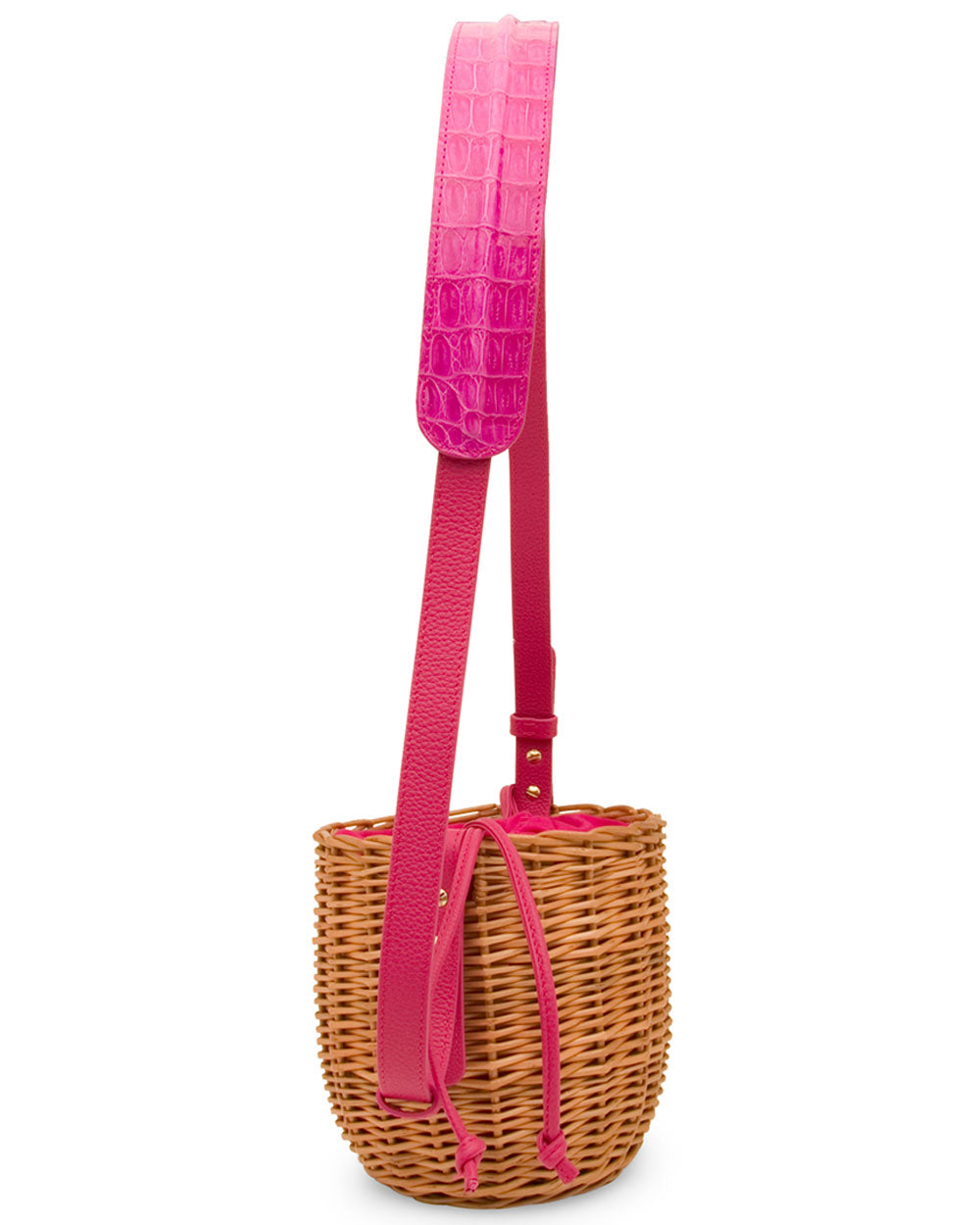Monica Basket Bag in Fuxia