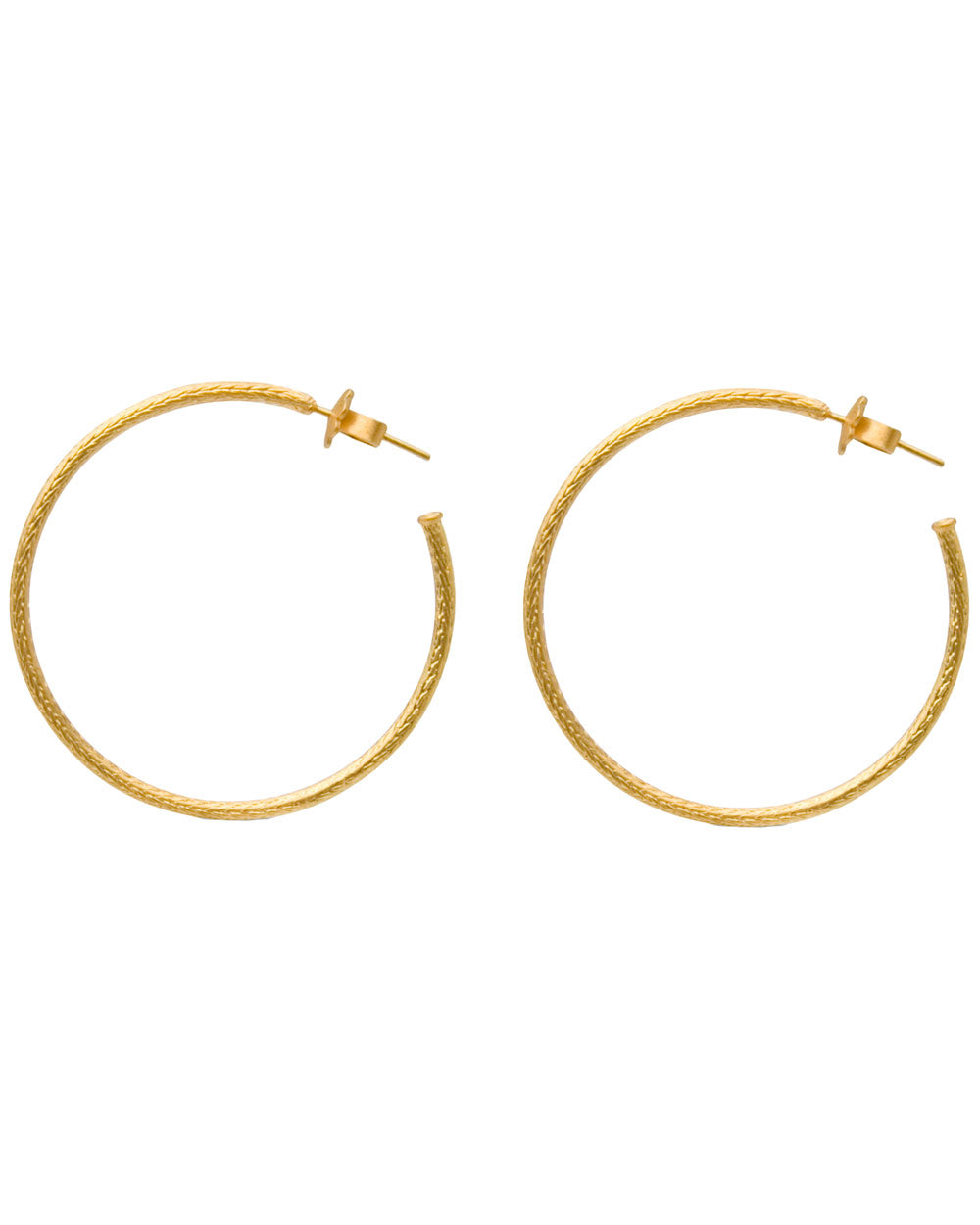 22k Yellow Gold Ava Hoop Earrings