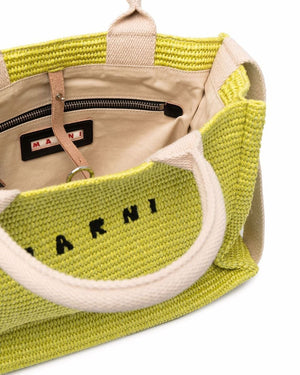 Embroidered Logo Tote in Green