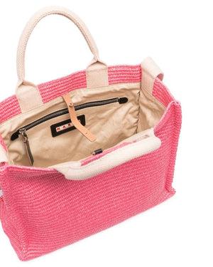 Embroidered Logo Tote in Pink