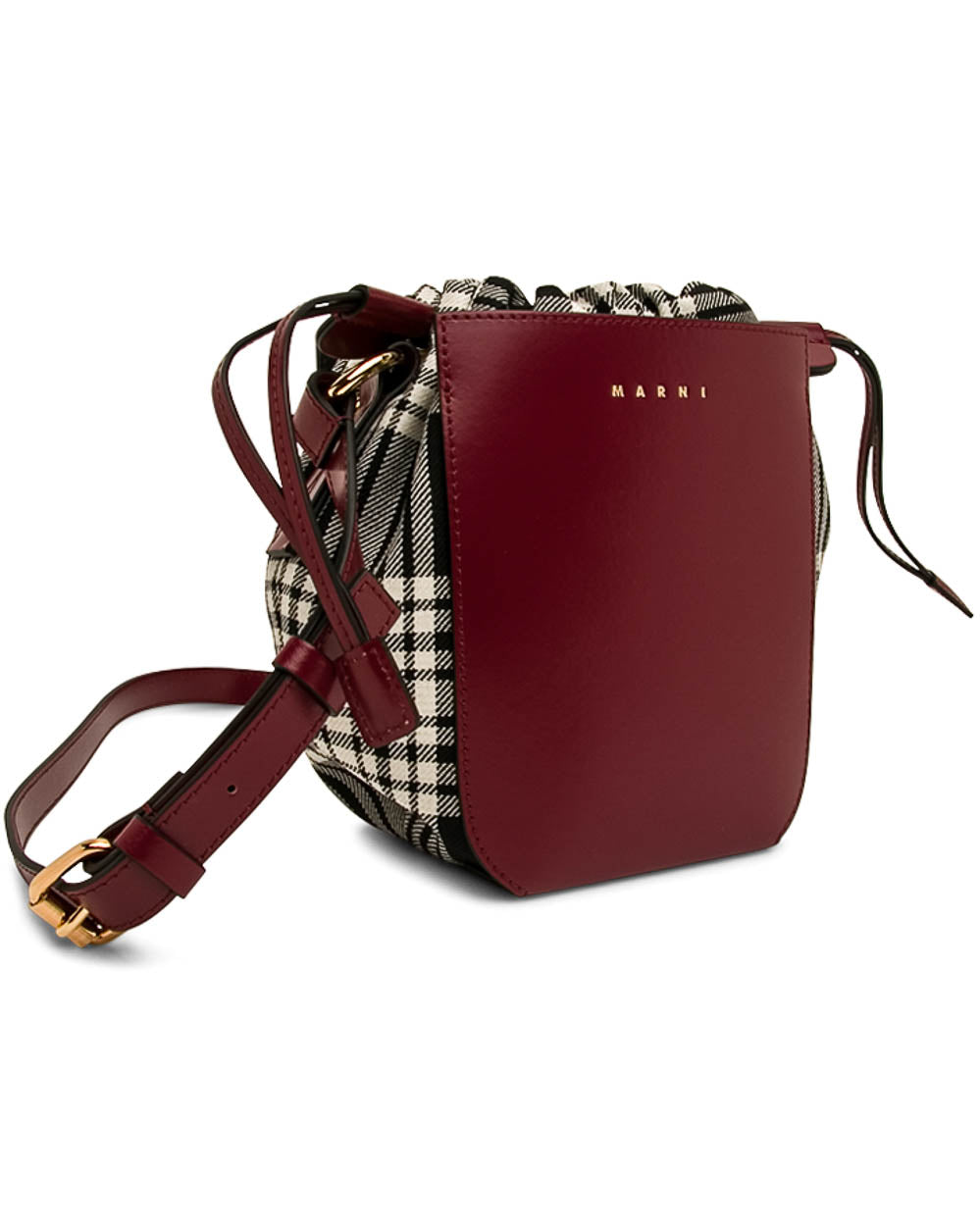 Gusset Bag in Cherry Plaid