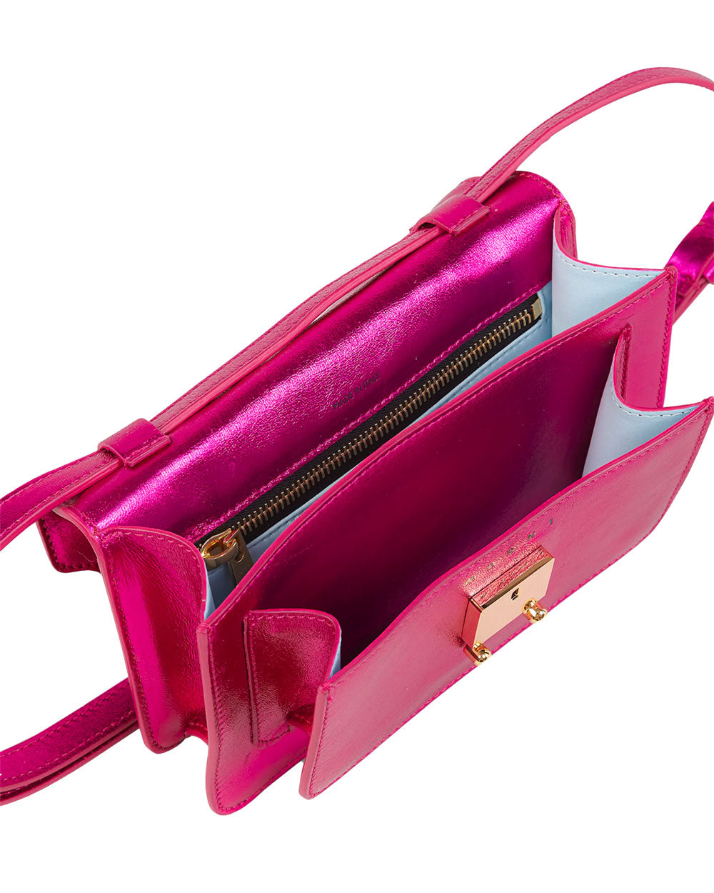 Trunk Metallic Bum Bag in Pink