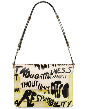 Thoughtfulness Painted Graphic Shoulder Bag