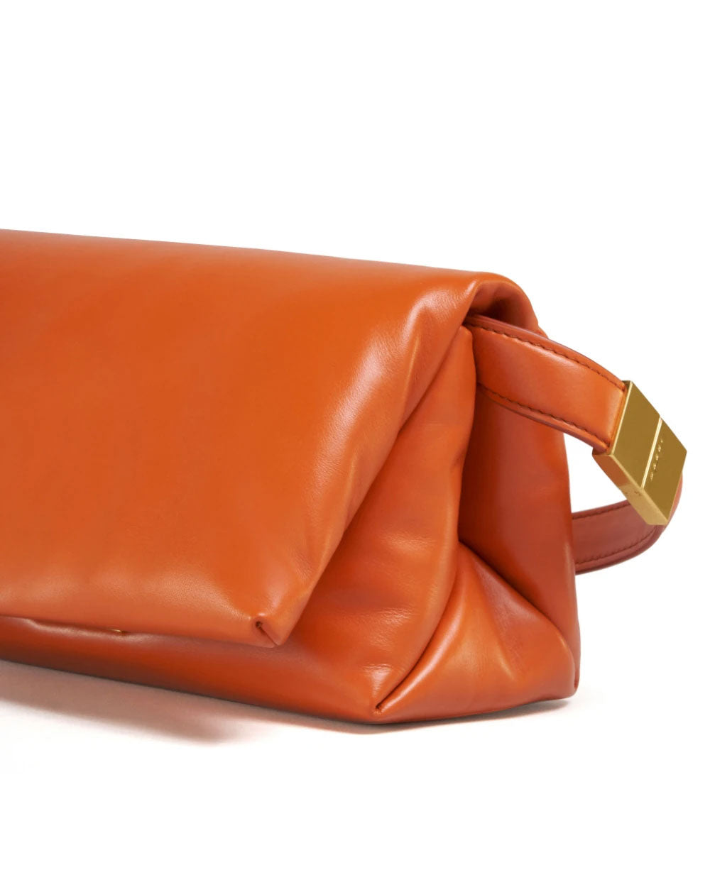 Prisma Small Leather Crossbody Bag in Sunset Orange