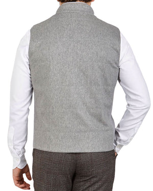 Pearl Grey Pure Cashmere Vest