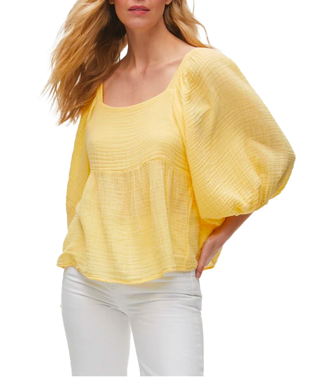 Butter Patsy Square Neck Puff Sleeve Top