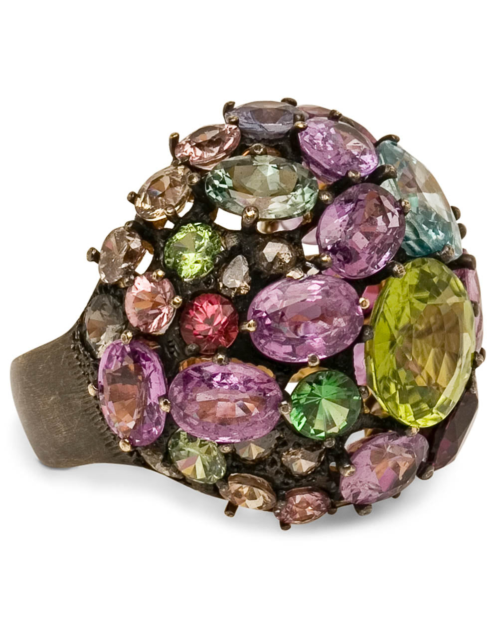Monet Gemstone Cluster Dome Ring