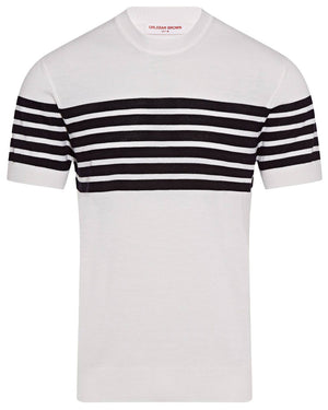 Moliet Stripe Knit T-Shirt in Ink