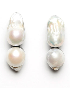 Baroque Pearl Double Drop Earrings