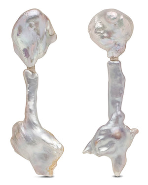 Baroque Pearl Long Drop Earrings