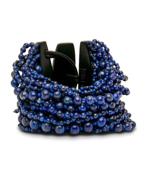 Blue Pearl Beaded Multi Strand Bracelet