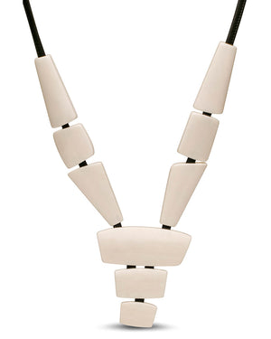 Bone and Leather Long Necklace