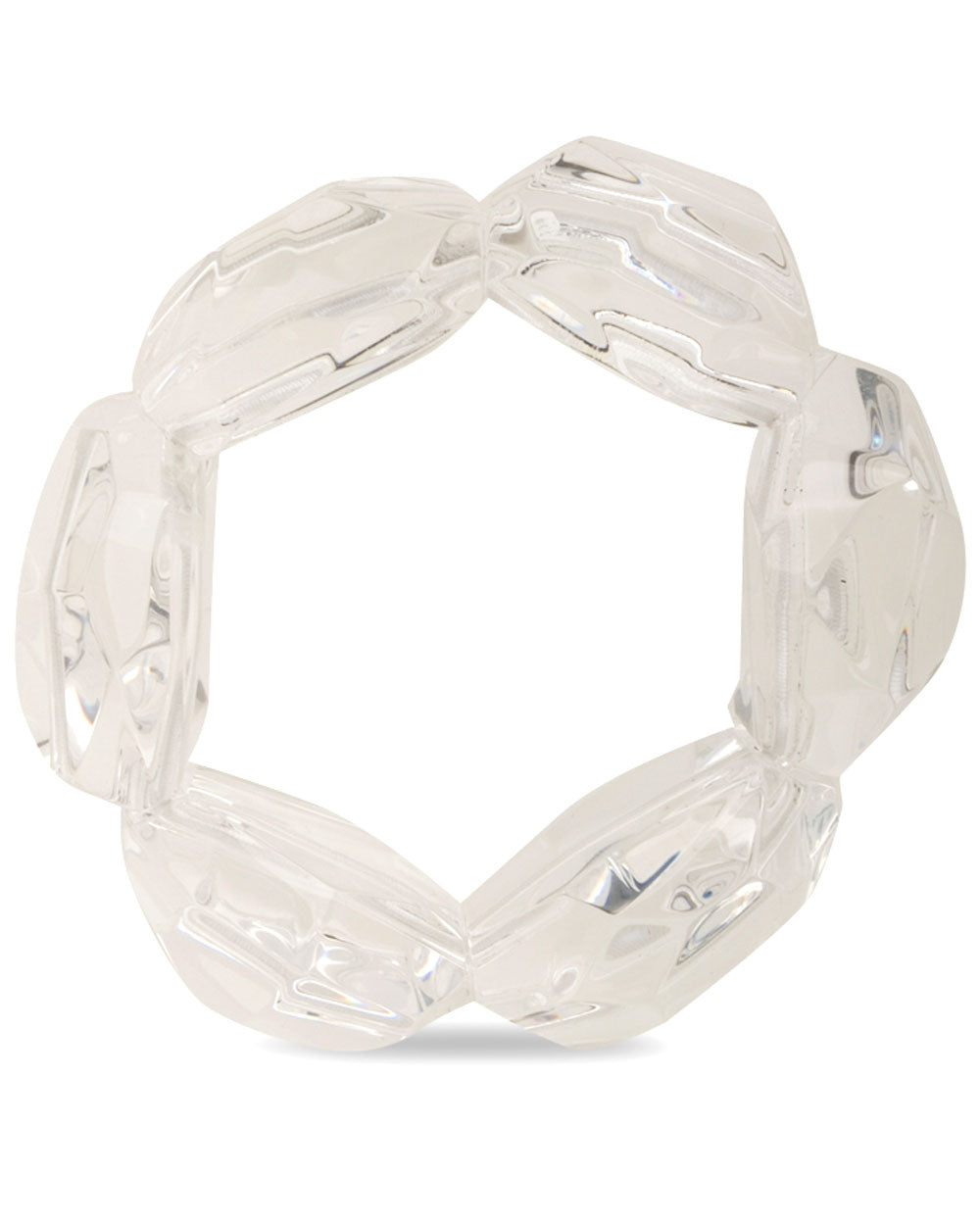 Clear Acrylic Stretch Bracelet