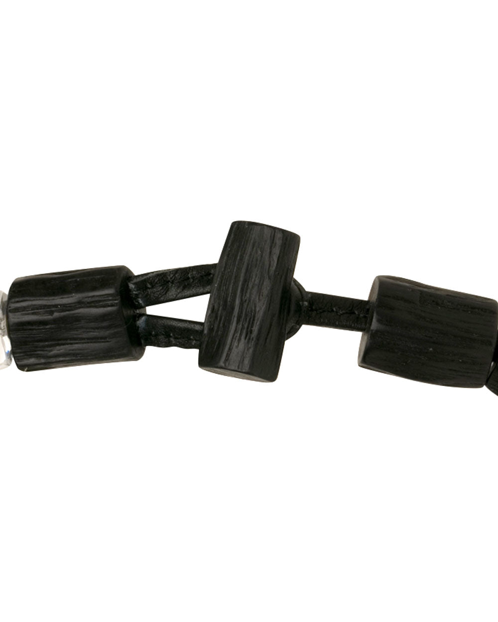 Textured Ebony and Faceted Acrylic Short Necklace
