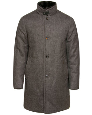 Brown Fur Lined Bond Jacket
