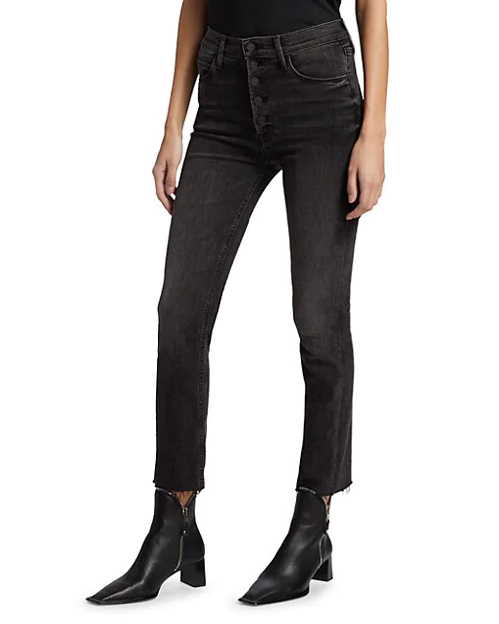 The Pixie Dazzler Ankle Fray Jean in Night Shadow