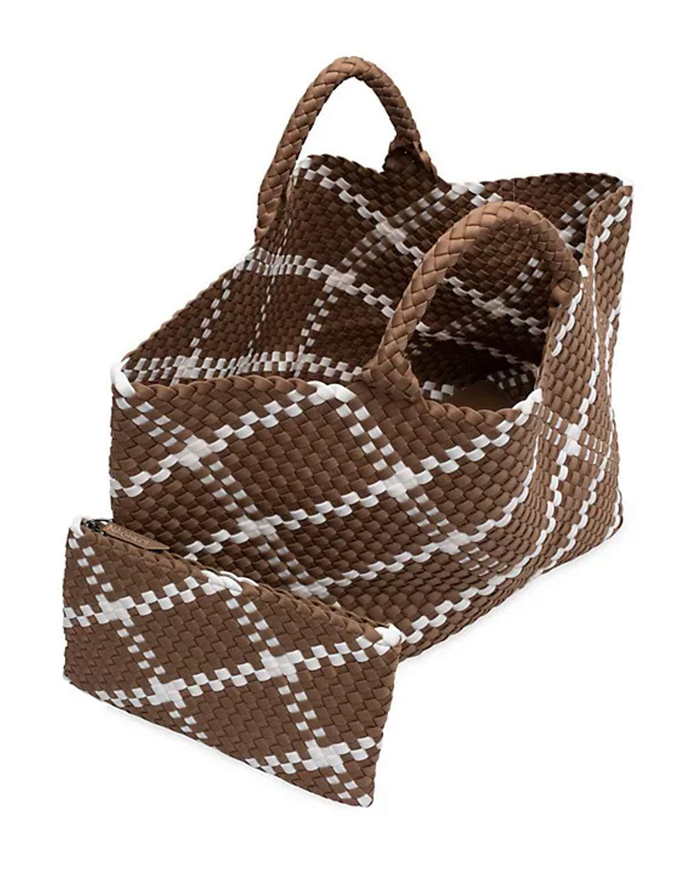 St. Barth’s Large Plaid Tote in Cacao