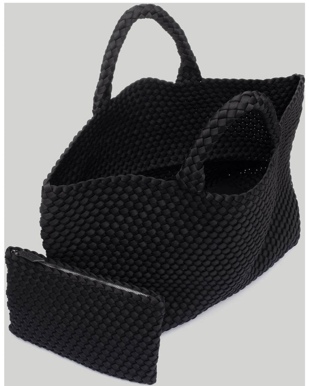 St. Barth’s Large Woven Tote in Onyx