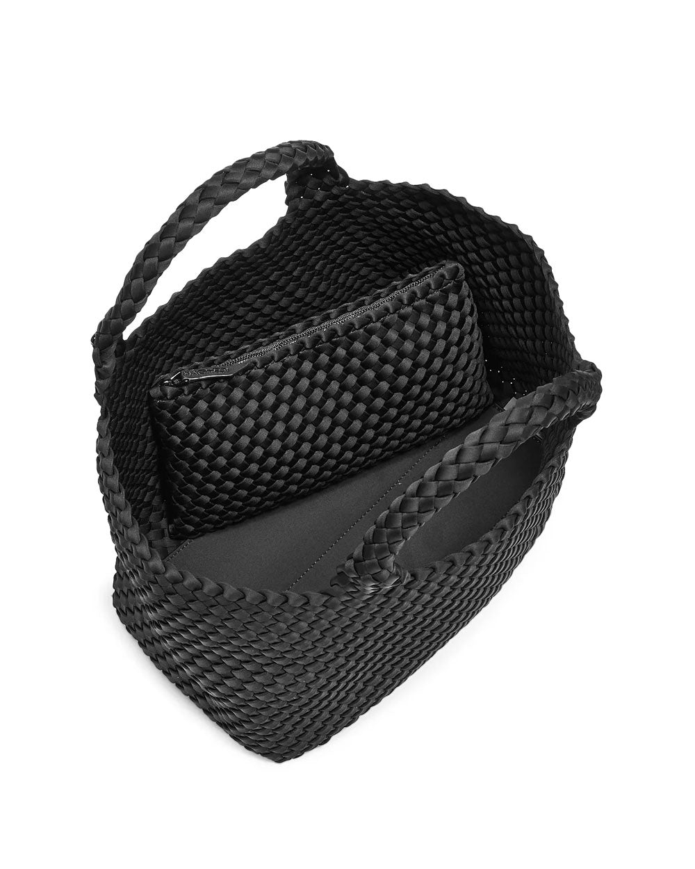 St. Barths Medium Woven Tote in Onyx