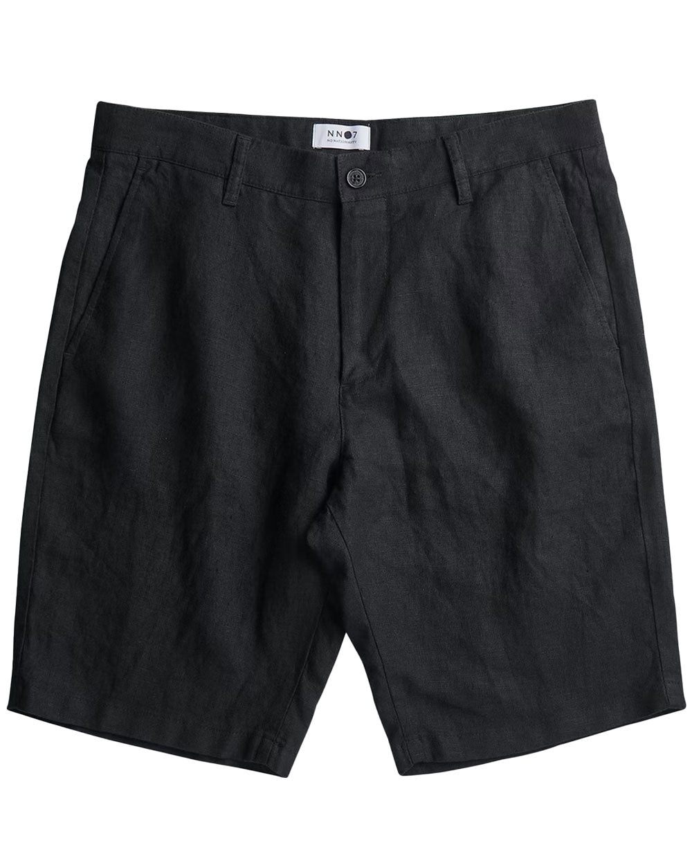 Black Crown Linen Shorts