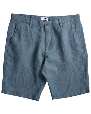 Blue Crown Linen Shorts