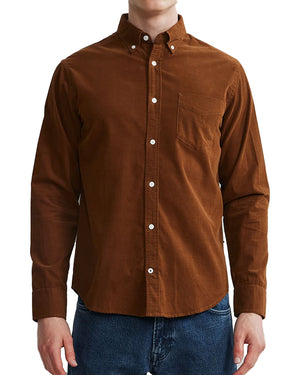 Brown Cotton Corduroy Shirt