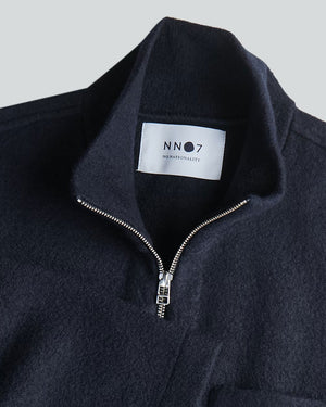 Navy Anders Merino Wool Half Zip Sweater