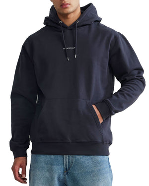 Navy Blue Relaxed Cotton Hoodie