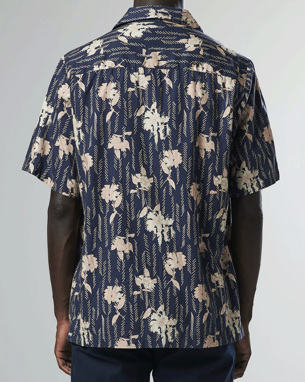 Navy Daniel Floral Print Short Sleeve Shirt