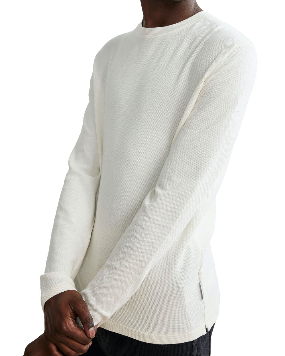 Off-White Cotton Blend Long Sleeve Tee