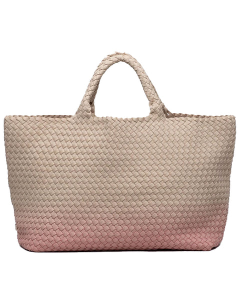 Naghedi St. Barths Mini Sand Dip Dye Woven Handbag Pink