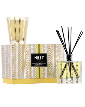 Grapefruit Candle and Reed Diffuser Set