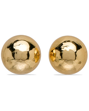 Hammered Gold Dome Earrings