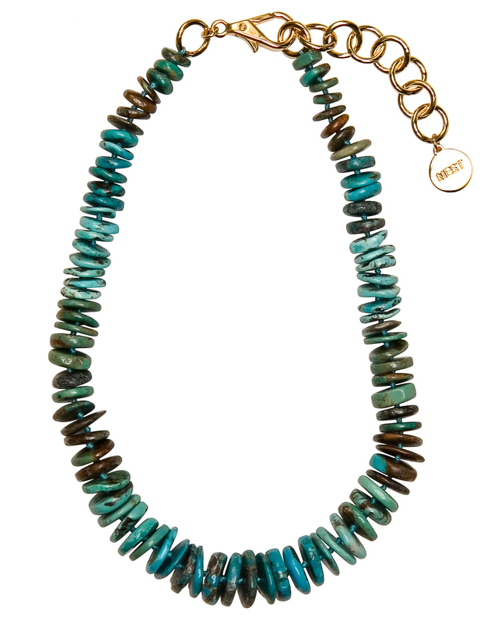 Multi Color Turquoise Beaded Short Necklace